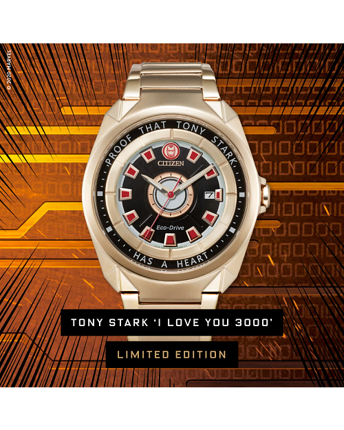 Citizen marvel watch iron man best sale